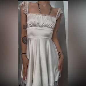 Aline satin mini dress